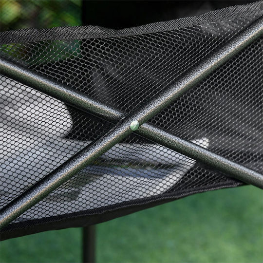 Outsunny Τραπέζι Μεταλλικό για Camping Πτυσσόμενο 70x70x69cm Μαύρο