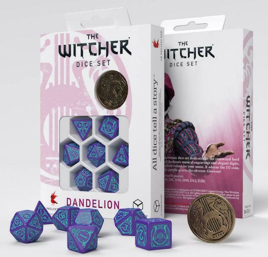 Q Workshop The Witcher Dice Set Dice Dandelion - Half a Century of Poetry SWDA3S