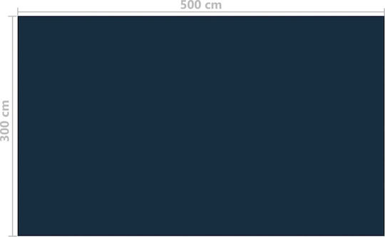 vidaXL Solar Pool Cover Parallelogram Black 500x300cm
