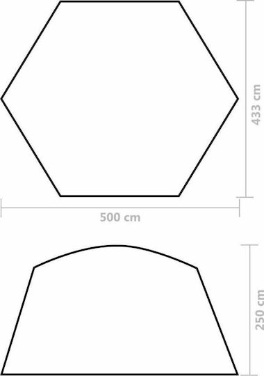 vidaXL Pool-Sonnenschutz Poolabdeckung Gelb 500x433x250 cm Stoff 500x433cm 1Stück