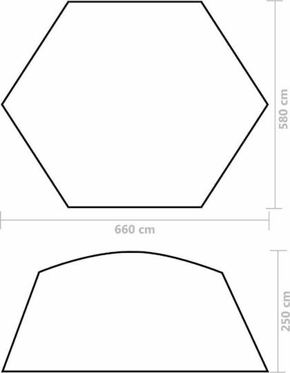 vidaXL Тента / Плажен сенник Зелен 300x250см. 93041