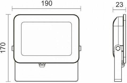 Spot Light Στεγανός Προβολέας LED 50W Ψυχρό Λευκό 6000K IP65
