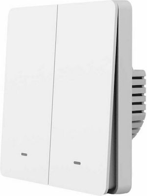 Gosund SW9 Χωνευτός Διακόπτης Τοίχου Wi-Fi για Έλεγχο Φωτισμού με Πλαίσιο και Δύο Πλήκτρα Λευκός