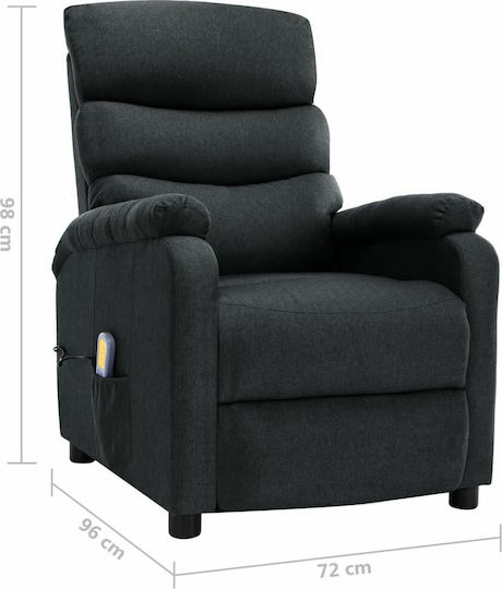 Relaxsessel Friseurwaschbecken mit Fußhocker Dark Grey 72x96x98cm