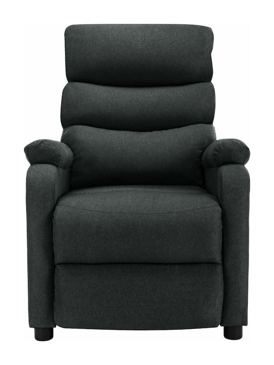 Πολυθρόνα Relax Massage με Υποπόδιο Σκούρο Γκρι 72x96x98cm