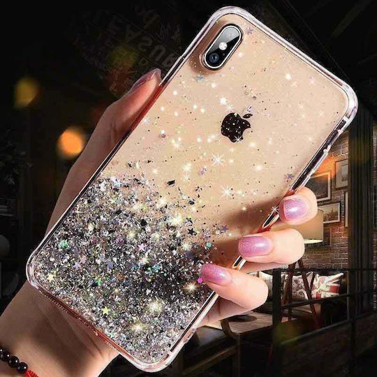 Wozinsky Star Glitter Shining Umschlag Rückseite Silikon Transparent (Galaxy A31)