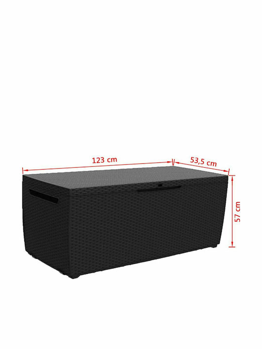 Keter Outdoor Storage Box Capri 302lt Gray L123xW53.5xH57cm