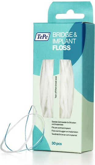 TePe Bridge & Implant Floss Οδοντικό Νήμα 30τμχ