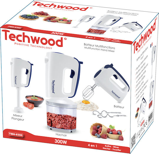Techwood Hand Mixer 300W Blue