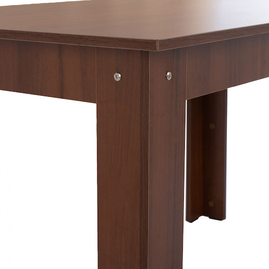 Table Kitchen Wooden Walnut 140x80x77cm