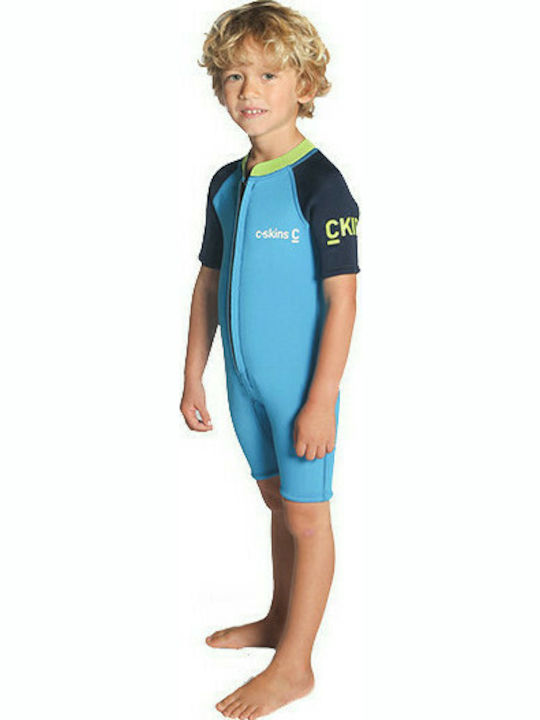 C-SKINS C-KID BABY SHORTI CYAN/NAVY/LIME 3/2MM