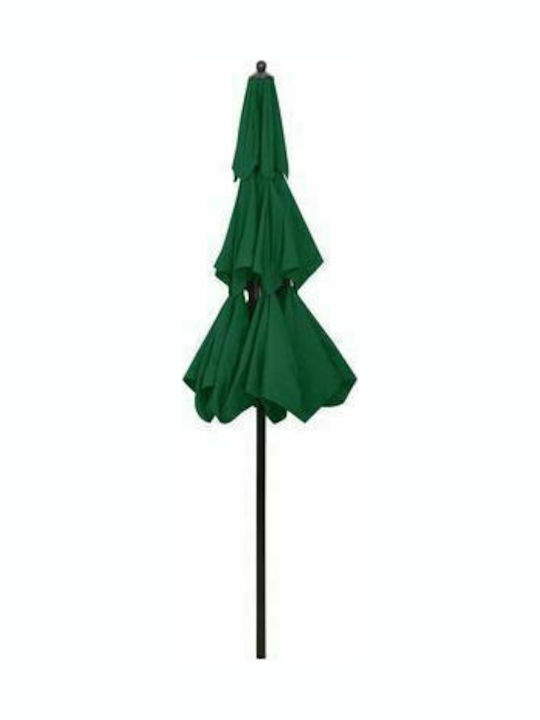 Round Aluminum Garden Parasol Green F2.5xY2.29m