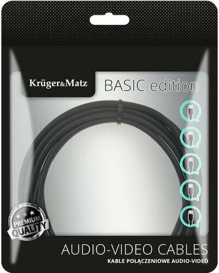 Kruger & Matz Cable RCA male - RCA male 1.8m KM1209