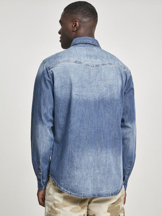 Brandit BD4020 Herrenhemd Langärmelig Jeans Blue Washed 4020.62