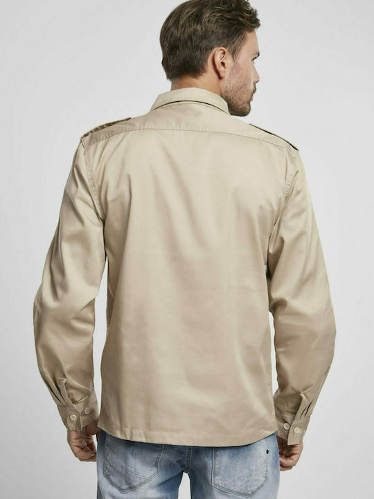 Brandit BD4102 Men's Shirt Long Sleeve Beige