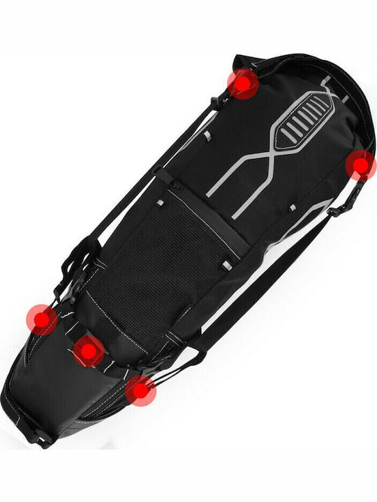 Wozinsky Large Roomy Saddle Седална торба за велосипед Черен WBB9BK