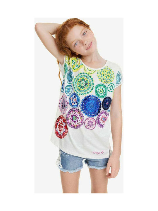 Desigual Carolina Παιδικό T-shirt Λευκό