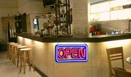 Open SDS-7060 Motion LED Sign One - Sided 50x25cm Red / Blue