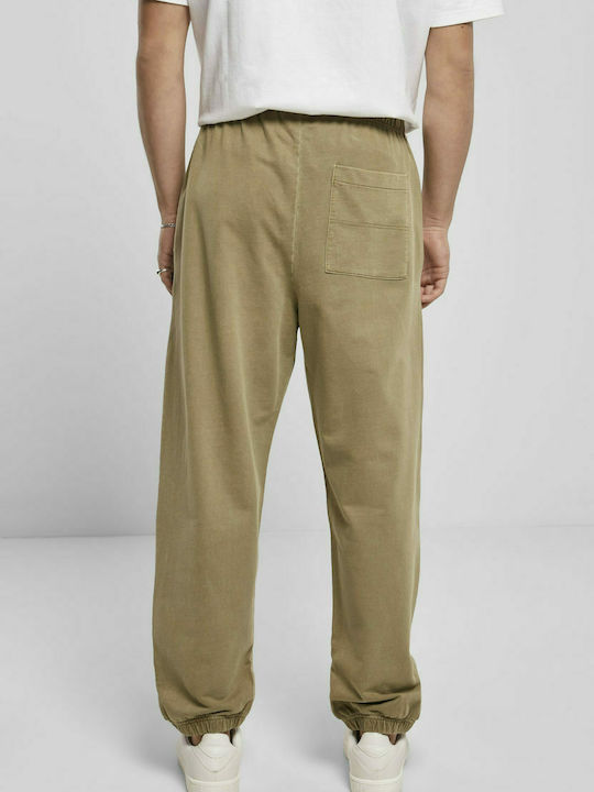 Urban Classics Men's Sweatpants with Rubber Khaki