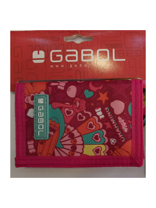 Gabol Toy School Portofel pentru copii pentru monede cu velcro pentru Fata Roz 224408