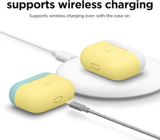 Elago Duo Silicone Case Yellow / Coral Blue / Nightglow Blue for Apple AirPods Pro