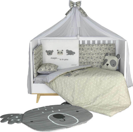 Bebe Stars Crib Decorative Pillows Panda Gray 3pcs