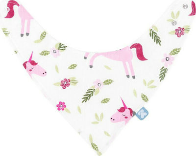 Kikka Boo Unicorn Bandana Tesatura cu buton Roz