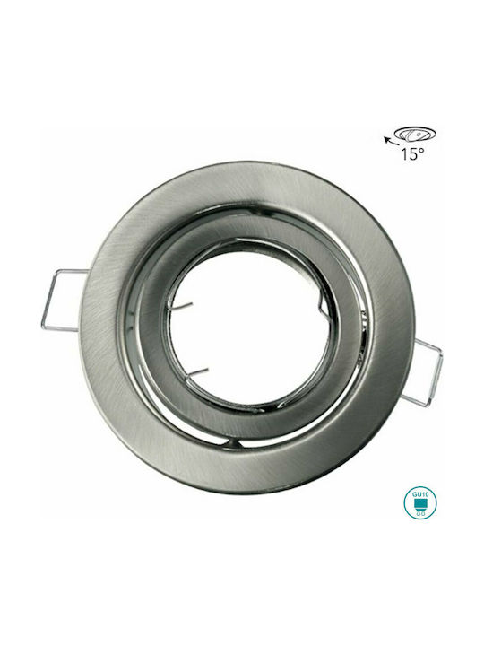 Fan Europe Round Metallic Frame for Spot Silver 1pcs