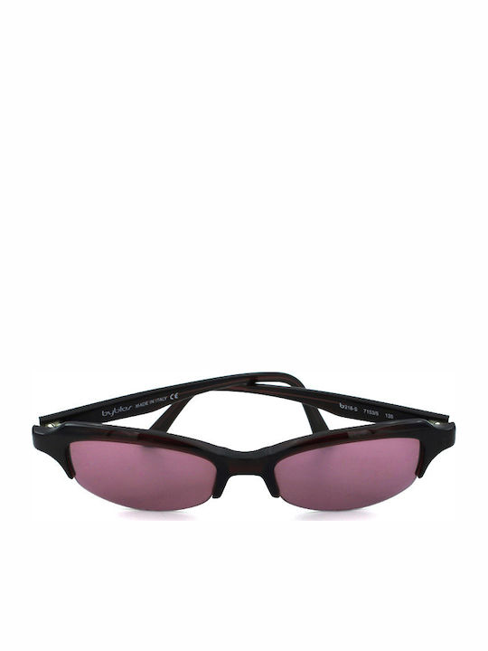 Byblos Sunglasses with Burgundy Plastic Frame and Burgundy Lens B218-S 7153S