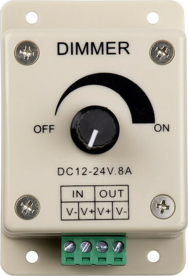GloboStar Dimmer Switch with Frame LED Strip Rotary 12-24V 192W