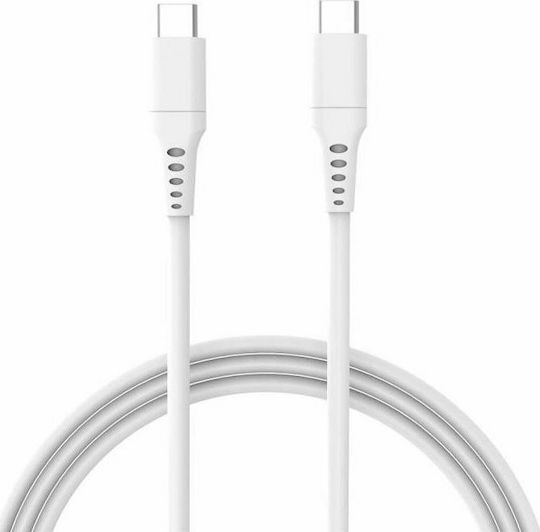 iNOS USB 3.0 Кабел USB-C Мъжки - USB-C 60W Бял 2м