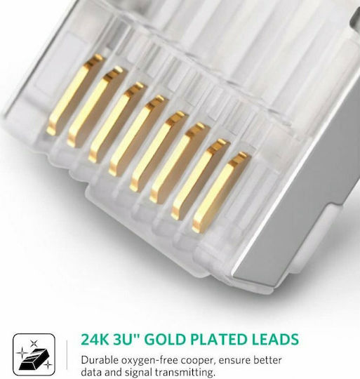 Ugreen Plug RJ-45 male 10pcs Gold (20333)