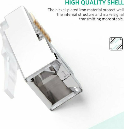 Ugreen Plug RJ-45 male 10pcs Gold (20333)