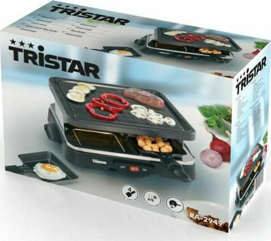 Tristar Настолни Електрическа скара Раклет Оребрена плоча 500W 22брx18брсм.