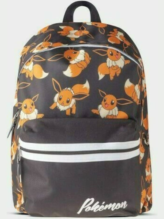 Difuzed Pokemon AOP Evee School Bag Backpack Elementary, Elementary in Black color