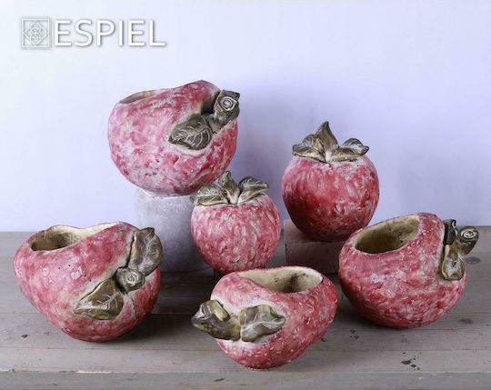 Espiel Strawberry Plant Pot Ceramic Red