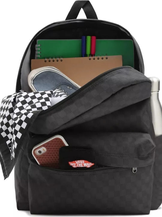 Vans Old Skool Check Schulranzen Rucksack Junior High-High School in Schwarz Farbe 22Es