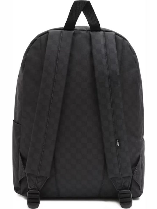 Vans Old Skool Check School Bag Backpack Junior High-High School Black with Water Bottle Holder 22Liters