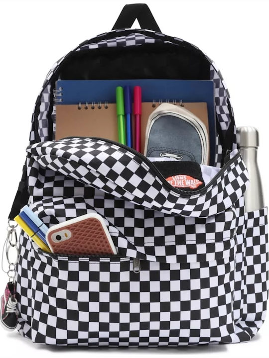Vans Old Skool Check Σχολική Τσάντα Πλάτης Γυμνασίου - Λυκείου Πολύχρωμη με Θήκη για Παγούρι 22lt