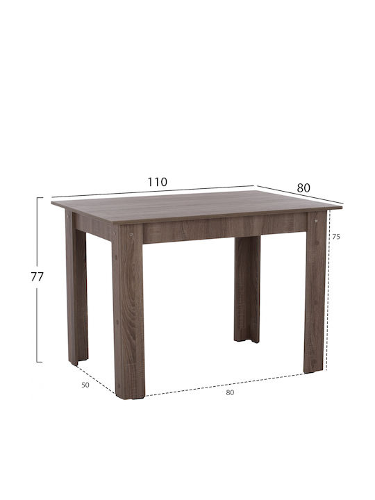 Table Kitchen Wooden Ashtray 110x80x77cm