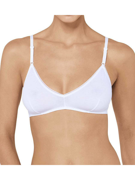24/7 Cotton N Λευκό Σουτιέν χωρίς Ενίσχυση & χωρίς Μπανέλες