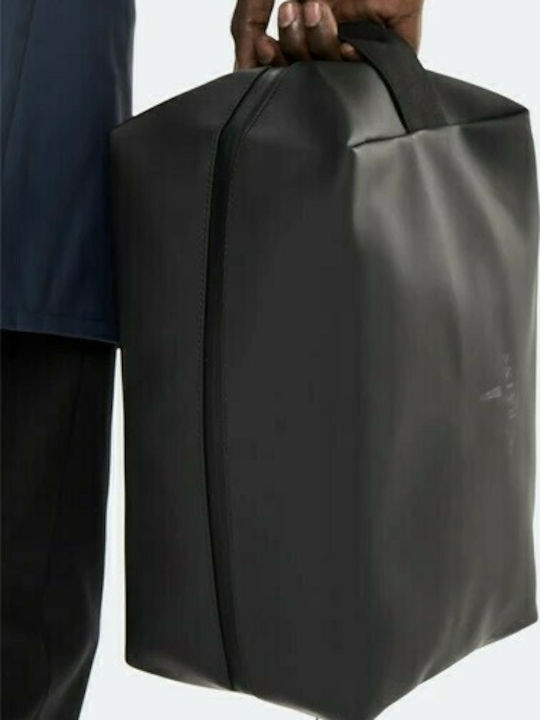 Rains Necessaire Wash Bag Large in Schwarz Farbe