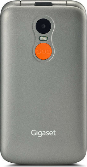 Gigaset GL590 Dual SIM Мобилен Телефон с Големи Бутони Титаниево-Сив