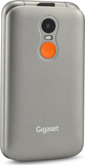 Gigaset GL590 Dual SIM Мобилен Телефон с Големи Бутони Титаниево-Сив