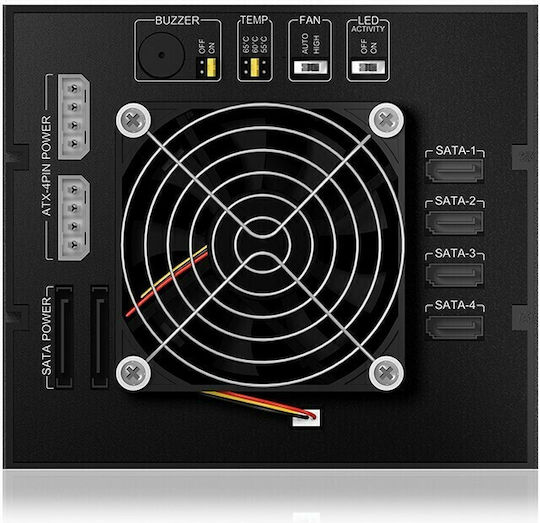 Icy Box IB-564SSK Backplane 4x 3.5Inch SAS/SATA HDD In 3x5.25inch Bay With 1x80x80mm Cooling Fan Μαύρο IB-564SSK