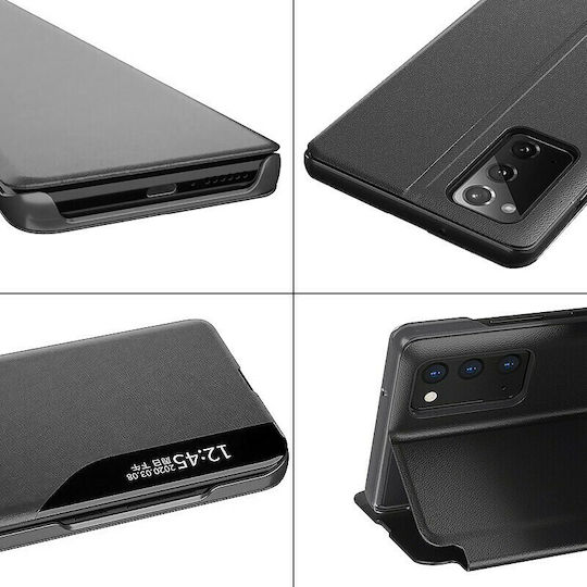 Ancus Smart Flip Book Δερματίνης Μαύρο (Redmi Note 9T)