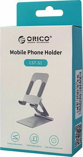 Orico Foldable Phone Holder Βάση Γραφείου για Κινητό σε Ασημί χρώμα