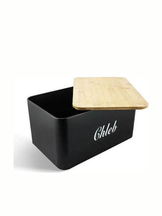 Edenberg Brotkasten mit Deckel Inox Schwarz