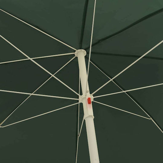 vidaXL Beach Umbrella Diameter 3m Green