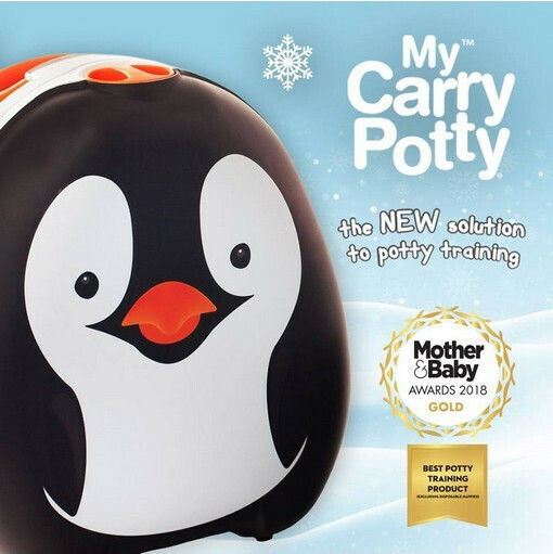 My Carry Potty Φορητό Γιο Γιο Penguin με Καπάκι Μαύρο έως 50kg